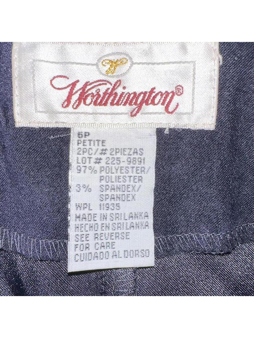 Worthington tailored tuxedo-style blazer jacket petite 90s structured black - Picture 6 of 8